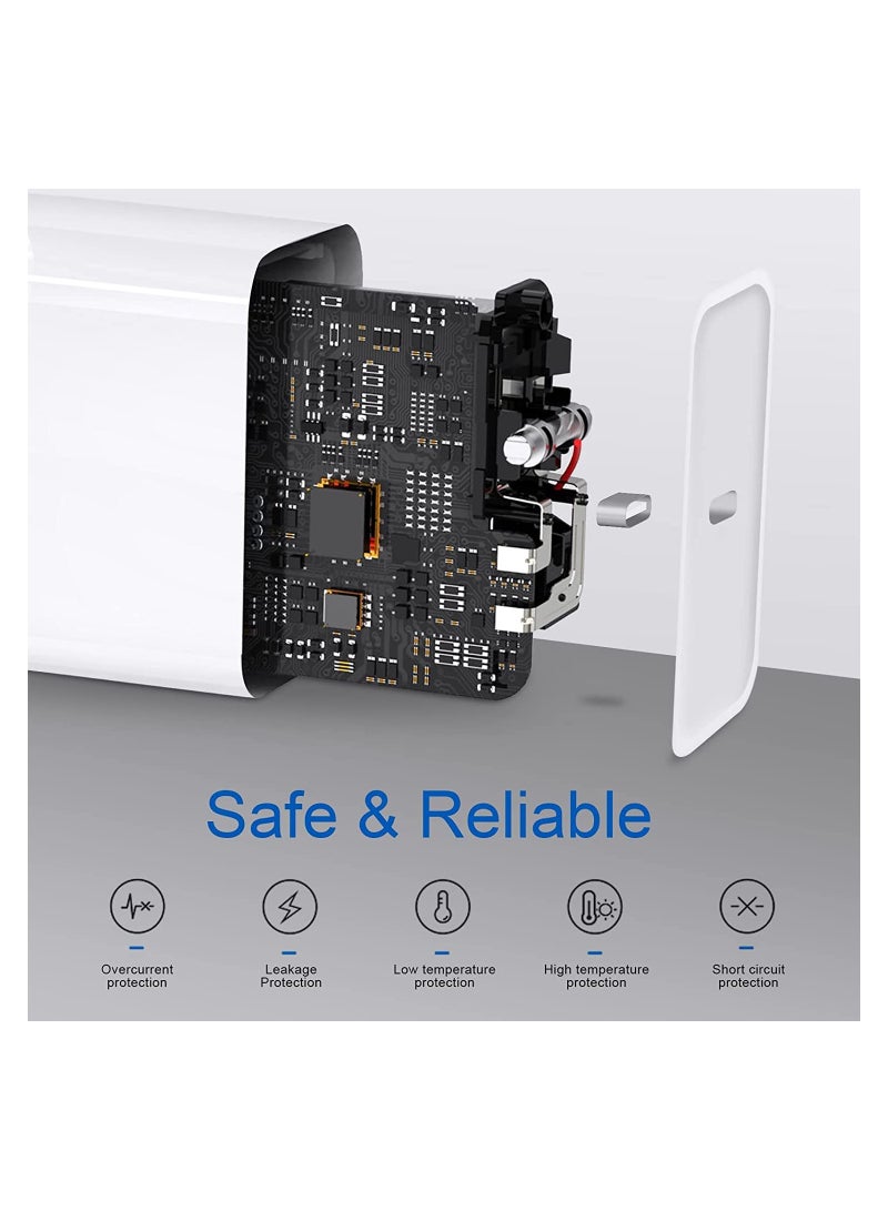Fast Charger 【Apple MFi Certified】 20W USB C PD Wall Charger Plug with 6FT Type C to Lightning Cord Compatible with iPhone 13/12/11/Pro Max/XS Max - Image 3